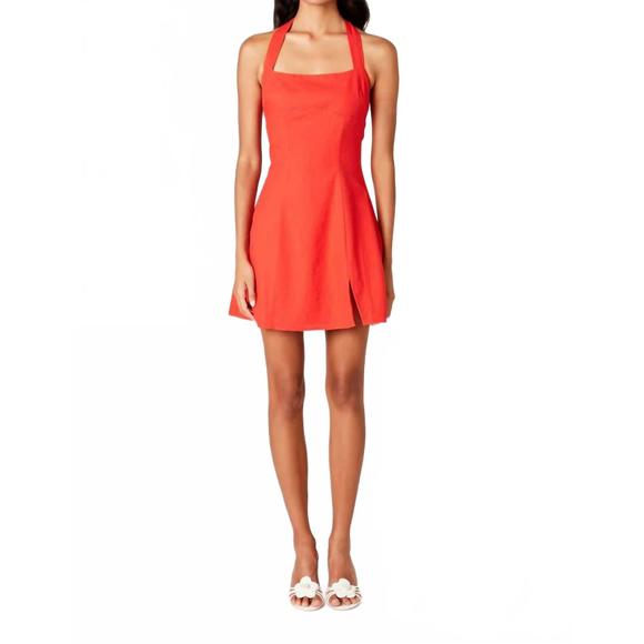 NIA Dresses & Skirts - NEW NIA emil halter mini dress in cherry